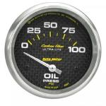 Oil Pressure: 0-100 PSI - Carbon Fiber Air-Core Gauge (2 5/8)