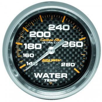 Water Temperature: 140-280°F - Carbon Fiber Mechanical Gauge (2 5/8)