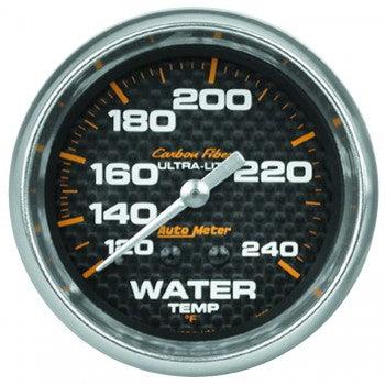 Water Temperature: 120-240°F - Carbon Fiber Mechanical Gauge (2 5/8)