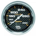 Oil Temperature: 140-280°F - Carbon Fiber Mechanical Gauge (2 5/8)