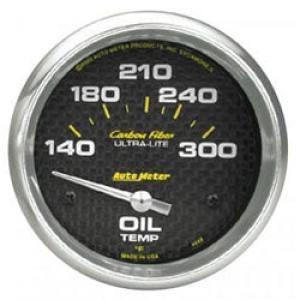 Oil Temperature: 140-300°F - Carbon Fiber Air-Core Gauge (2 5/8)