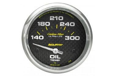 Oil Temperature: 140-300°F - Carbon Fiber Air-Core Gauge (2 5/8)