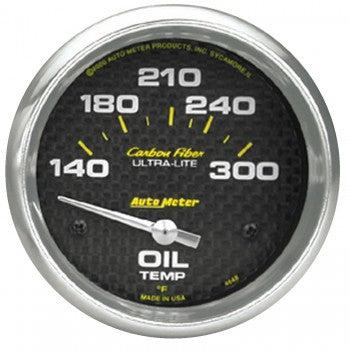 Oil Temperature: 140-300°F - Carbon Fiber Air-Core Gauge (2 5/8)