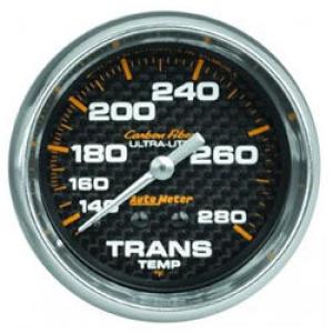 Transmission Temp: 140-280 °F - Carbon Fiber Mechanical Gauge (2 5/8)
