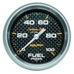 Fuel Pressure: 0-100 PSI - Carbon Fiber Stepper Motor Gauge (2 5/8)