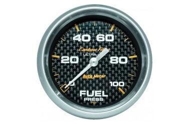 Fuel Pressure: 0-100 PSI - Carbon Fiber Stepper Motor Gauge (2 5/8)
