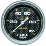 Fuel Pressure: 0-100 PSI - Carbon Fiber Stepper Motor Gauge (2 5/8)