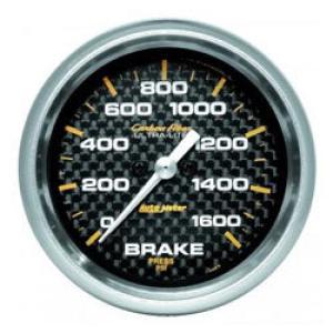 Brake Pressure: 0-1600 PSI - Carbon Fiber Stepper Motor Gauge (2 5/8)