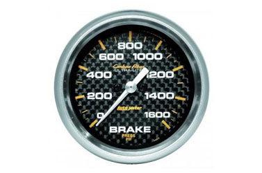 Brake Pressure: 0-1600 PSI - Carbon Fiber Stepper Motor Gauge (2 5/8)