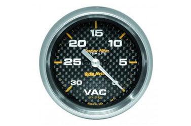 Vacuum: 0-30 inHg - Carbon Fiber Stepper Motor Gauge (2 5/8)