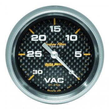 Vacuum: 0-30 inHg - Carbon Fiber Stepper Motor Gauge (2 5/8)