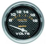 Voltmeter: 8-18V - Carbon Fiber Air-Core Gauge (2 5/8)