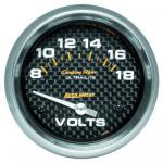 Voltmeter: 8-18V - Carbon Fiber Air-Core Gauge (2 5/8)