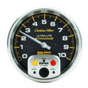 Tachometer: 0-10,000 RPM - Carbon Fiber In-Dash Gauge (5)