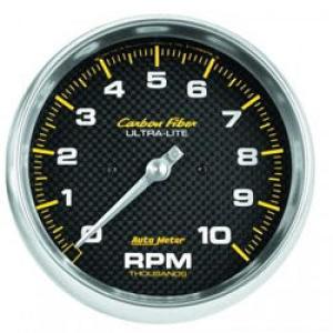 Tachometer: 0-10,000 RPM - Carbon Fiber In-Dash Gauge (5)
