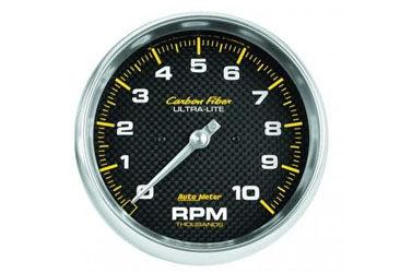Tachometer: 0-10,000 RPM - Carbon Fiber In-Dash Gauge (5)