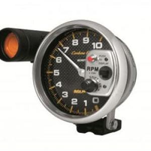 Tachometer: 0-10,000 RPM - Carbon Fiber Pedestal Gauge (5)