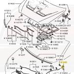 Mitsubishi OEM Hood Release Handle for Evo X (5910A027XA)