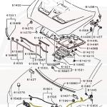 Mitsubishi OEM Hood Latch Cable for Evo X (5910A065)