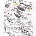 Mitsubishi OEM Front Bumper Grille Cover Bracket for Evo 9