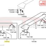 Mitsubishi OEM Rear Spoiler Gasket Kit for Evo 8/9 (6515A045)