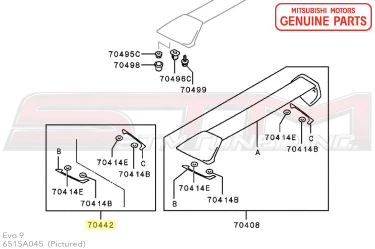 Mitsubishi OEM Rear Spoiler Gasket Kit for Evo 8/9 (6515A045)