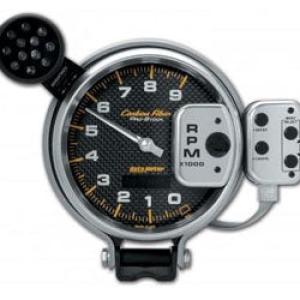 Tachometer: 0-9,000 RPM - Carbon Fiber Pro-Stock Pedestal w/ Super Lite & Peak Mem (5)