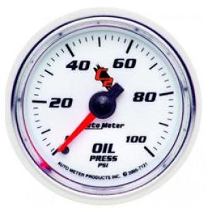 Oil Pressure: 0-100 PSI - C2 Mechanical Gauge (2 1/16)