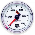Oil Pressure: 0-100 PSI - C2 Mechanical Gauge (2 1/16)
