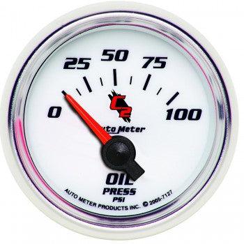 Oil Pressure: 0-100 PSI - C2 Air-Core Gauge (2 1/16)
