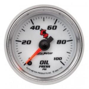 Oil Pressure: 0-100 PSI - C2 Stepper Motor Gauge (2 1/16)