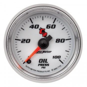 Oil Pressure: 0-100 PSI - C2 Stepper Motor Gauge (2 1/16)