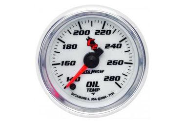 Oil Temperature: 140-280 °F - C2 Stepper Motor Gauge (2 1/16)