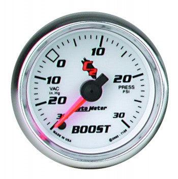 Boost/Vacuum: -30 to 30 PSI - C2 Stepper Motor Gauge (2 1/16)