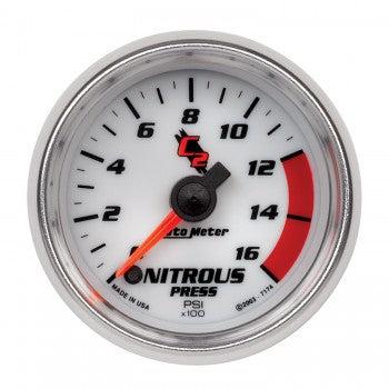 Nitrous Pressure: 0-1600 PSI - C2 Stepper Motor Gauge (2 1/16)