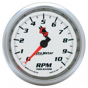 Tachometer: 0-10,000 RPM - C2 In-Dash Gauge (3 3/8)