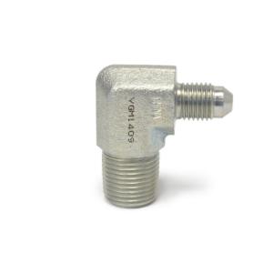 Techna-Fit -4AN 90° to 3/8 NPT Male Steel Turbo Adapter Fitting (782246)