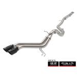 aFe Takeda Veloster Turbo 2-1/2 IN to 3 IN 304 Stainless Steel Cat-Back Exhaust System-Dual 4 Black Tips