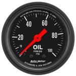 AutoMeter 52mm Z-Series Mechanical 0-100 PSI Oil Pressure Gauge (2604)