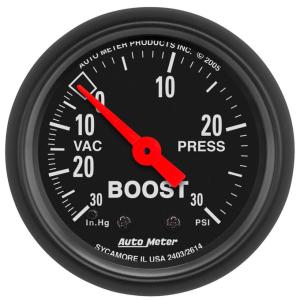 AutoMeter 52mm Z-Series Mechanical -30 to 30 PSI Boost/ Vacuum Gauge (2614)