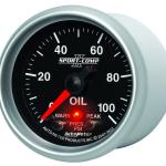 AutoMeter 52mm Sport Comp II Peak & Warn 0-100 PSI Oil Pressure Gauge (3652)