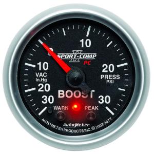 AutoMeter 52mm Sport Comp II Peak & Warn Boost/ Vacuum Gauge (3677)