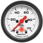 AutoMeter 52mm Phantom Peak & Warn 0-100 PSI Oil Pressure Gauge (5752)