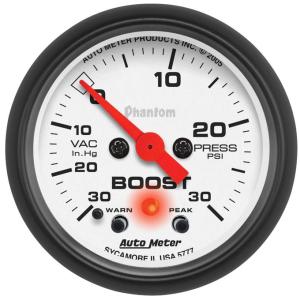 AutoMeter 52mm Phantom Stepper Motor -30 to 30 PSI Boost/ Vacuum Gauge (5777)