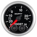 AutoMeter 52mm Elite Digital Stepper Motor -30 to 30 PSI Boost/ Vacuum Gauge (5677)