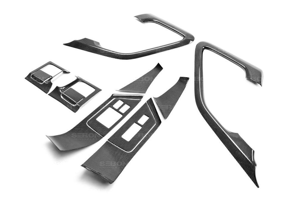 Seibon Carbon Fiber Interior Door Trim Set for R35 GTR 2009-2016 (CFI0910NSGTR-C)