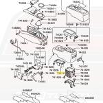 Mitsubishi OEM Cup Holder for Evo 7/8/9 (MR630444)