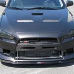 APR Carbon Fiber Front Wind Splitter with Rods for Evo X with Aero Lip (CW-411096)