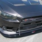 APR Carbon Fiber Front Wind Splitter with Rods for Evo X with Aero Lip (CW-411096)