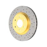 DBA Street X Gold Slotted Drilled Rotor for Subaru WRX/STi